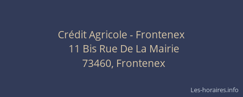 Cr&eacute;dit Agricole - Frontenex