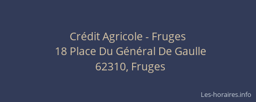 Cr&eacute;dit Agricole - Fruges