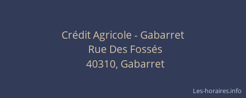 Crédit Agricole - Gabarret