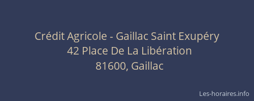 Crédit Agricole - Gaillac Saint Exupéry