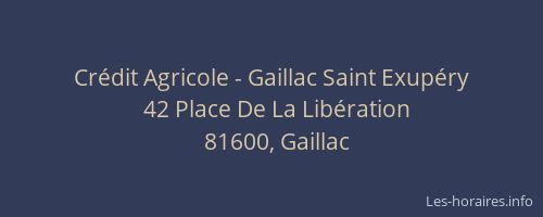 Cr&eacute;dit Agricole - Gaillac Saint Exup&eacute;ry