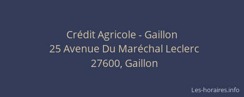 Cr&eacute;dit Agricole - Gaillon