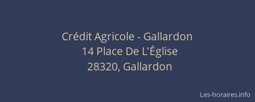 Crédit Agricole - Gallardon