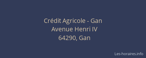 Cr&eacute;dit Agricole - Gan