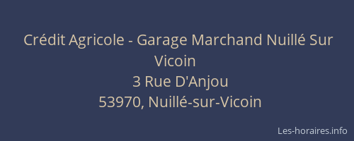 Cr&eacute;dit Agricole - Garage Marchand Nuill&eacute; Sur Vicoin