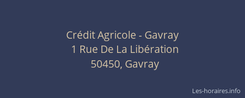 Cr&eacute;dit Agricole - Gavray