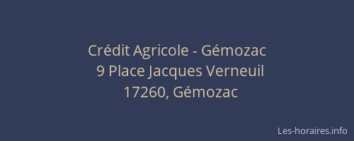 Cr&eacute;dit Agricole - G&eacute;mozac