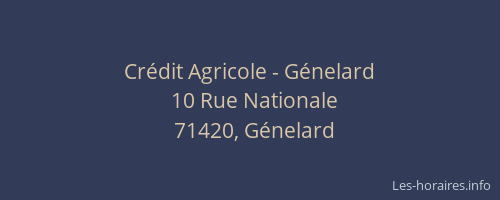 Crédit Agricole - Génelard
