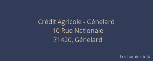 Cr&eacute;dit Agricole - G&eacute;nelard