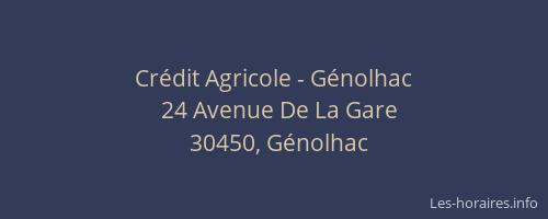 Cr&eacute;dit Agricole - G&eacute;nolhac