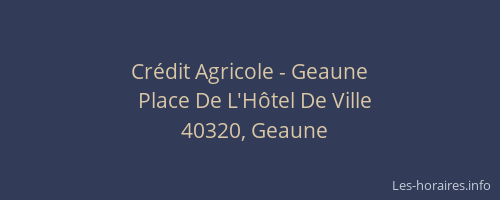 Crédit Agricole - Geaune