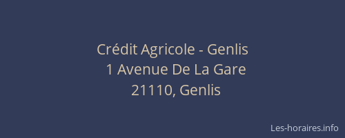 Crédit Agricole - Genlis