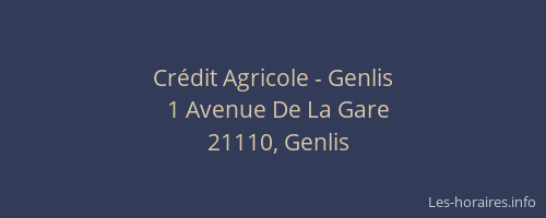 Cr&eacute;dit Agricole - Genlis