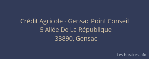 Cr&eacute;dit Agricole - Gensac Point Conseil