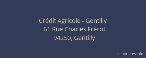 Cr&eacute;dit Agricole - Gentilly