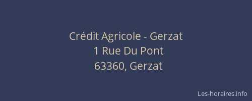 Cr&eacute;dit Agricole - Gerzat