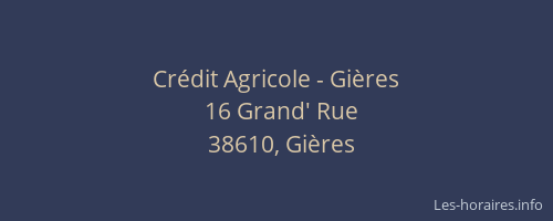 Cr&eacute;dit Agricole - Gi&egrave;res