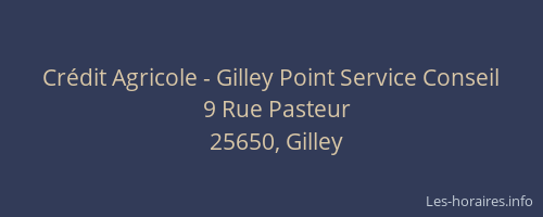 Cr&eacute;dit Agricole - Gilley Point Service Conseil