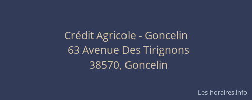 Crédit Agricole - Goncelin