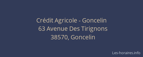 Cr&eacute;dit Agricole - Goncelin