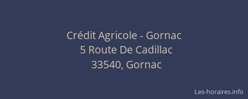 Crédit Agricole - Gornac