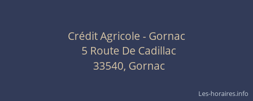 Cr&eacute;dit Agricole - Gornac