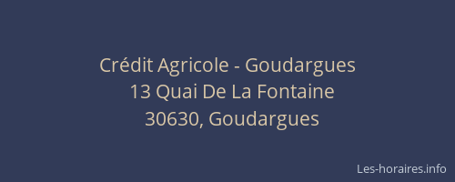 Crédit Agricole - Goudargues