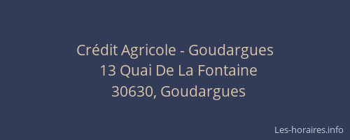 Cr&eacute;dit Agricole - Goudargues
