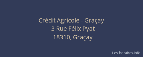 Cr&eacute;dit Agricole - Gra&ccedil;ay