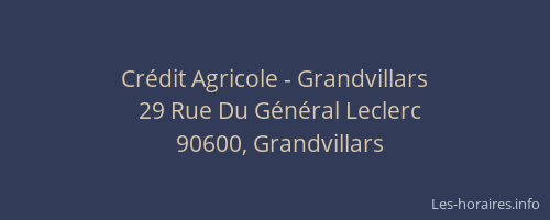 Cr&eacute;dit Agricole - Grandvillars