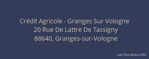 Cr&eacute;dit Agricole - Granges Sur Vologne