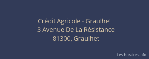 Cr&eacute;dit Agricole - Graulhet