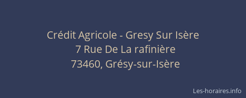 Cr&eacute;dit Agricole - Gresy Sur Is&egrave;re