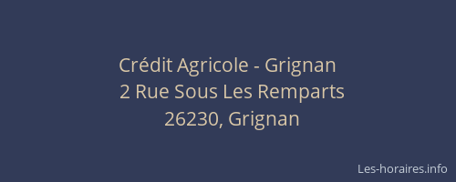 Crédit Agricole - Grignan