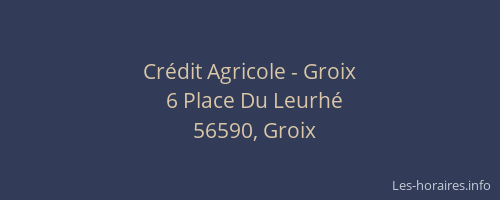 Crédit Agricole - Groix