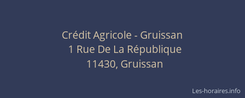 Crédit Agricole - Gruissan
