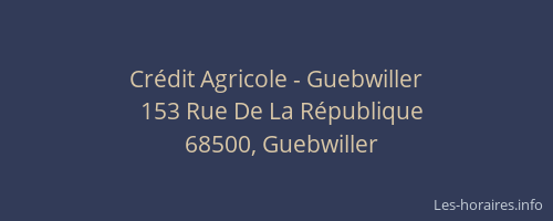 Crédit Agricole - Guebwiller
