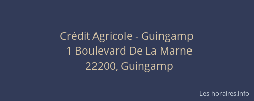Cr&eacute;dit Agricole - Guingamp