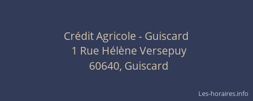 Cr&eacute;dit Agricole - Guiscard