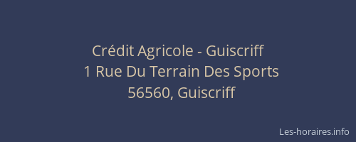 Cr&eacute;dit Agricole - Guiscriff