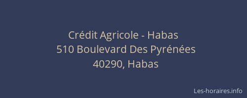 Cr&eacute;dit Agricole - Habas