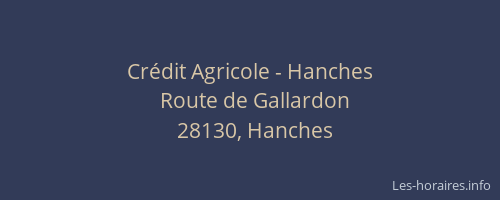 Crédit Agricole - Hanches