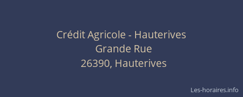 Crédit Agricole - Hauterives