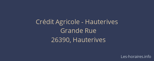 Cr&eacute;dit Agricole - Hauterives