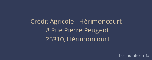 Cr&eacute;dit Agricole - H&eacute;rimoncourt