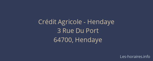 Cr&eacute;dit Agricole - Hendaye