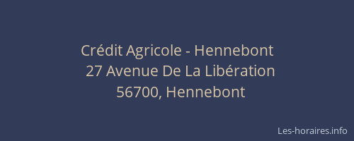 Crédit Agricole - Hennebont