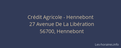 Cr&eacute;dit Agricole - Hennebont