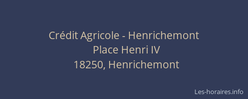 Crédit Agricole - Henrichemont