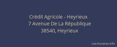 Crédit Agricole - Heyrieux